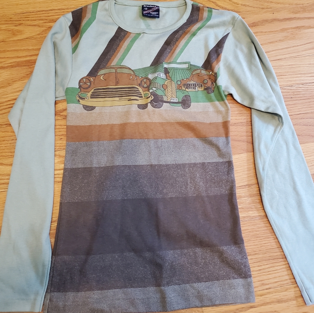 Vintage KID Buxton Car Graphic Shirt